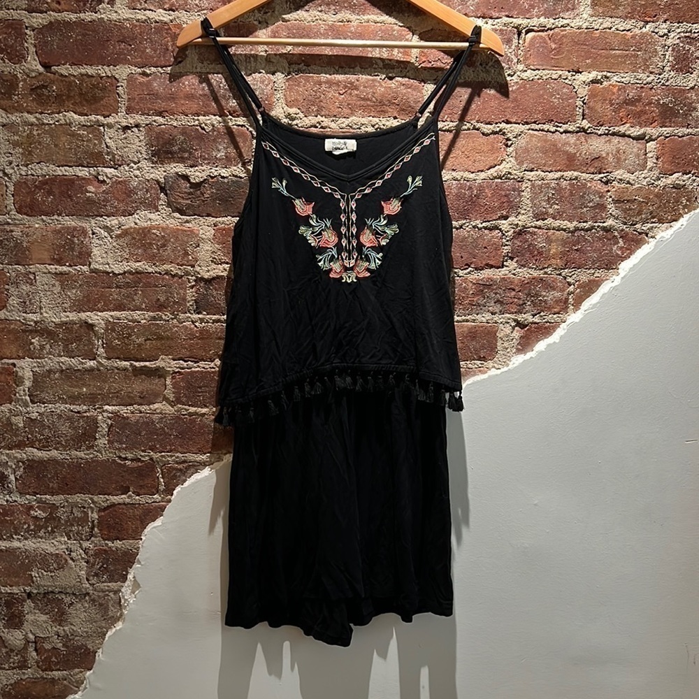 Holly BRACKEN Embroidered Romper with Tassles